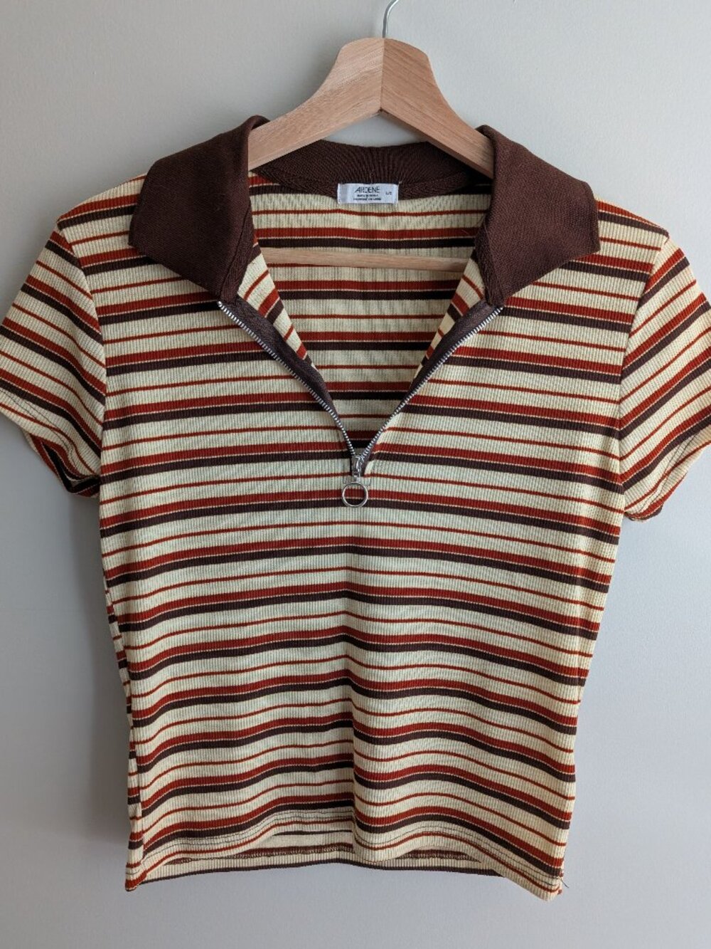 Ardene Short Sleeve Polo 1/4 Zip Tee